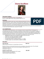 Diana Boultbee CV