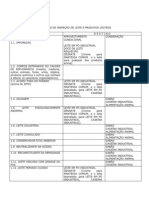 Anexo Portaria 5 - 83 - CRITÉRIOS DE INSPEÇÃO DE LEITE E PRODUTOS LÁCTEOS