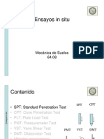 Ensayos in Situ en Mecanica de Suelos