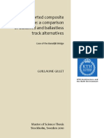 Simply Supported Composite Railway Bridge: A Comparison of Ballasted and Ballastless Track Alternatives