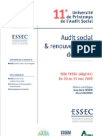 Audit Social Et Renouvellement de La GRH