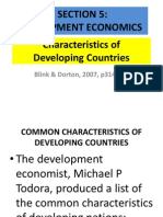 Characteristics of Developing Countries