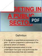 Budgeting in A Public Sector Power Point