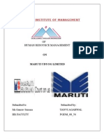 Project On HRM Strategies of Maruti Udyog Limited