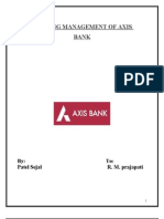 Working Management of Axis Bank