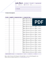 Fragrance Formula Sheet FP