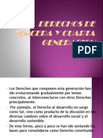 Derechos de Tercera y Cuarta Generacion