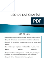 Uso de La B, V, C, S, Z