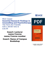 Cooper Essential Research Findings in Counselling and Psychotherapy