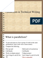 Parallelism in Technical Writing