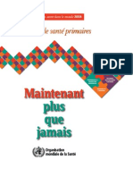 Les Soins de Santé Primaires - Maintenant Plus Que Jamais - OMS