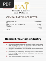 CRM On Taj Palace Hotel: Submitted To: - Completed By: - Prof. Sanchita Ghosh Sudip Thakur FT-11-1038