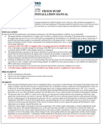 A&F Pump Piston Pump Installation Manual