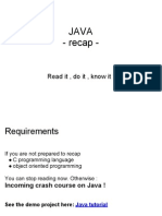 Java Recapitulare