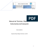 Manual de Técnicas Objetos e Instrumentos de Evaluación