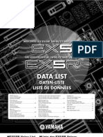 Yamaha EX5 EX7 E2 Data List