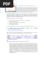 Criterios para Seleccionar Una Trampa de Vapor