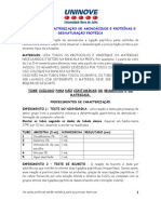 Protocolo Caracterização de Aminoácidos e Proteinas e Desnaturação - Aluno