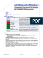 Business Case ROI Workbook For IT Initiatives: On This Worksheet