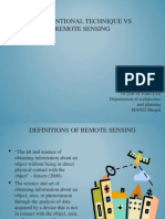 Conventional Technique Vs Remote Sensing