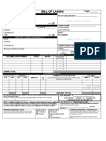 Blank Bill of Lading (BOL) Form