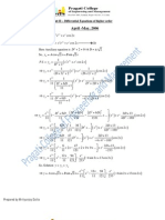 II Sem (Csvtu) Mathematics Unit 2 (Linear Differential Equation) Solustions