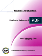 Quality Assurance in Education 2008