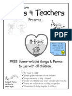 Free Songs and Poems Ebook For Classroom Teachers