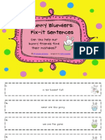 Free Bunny Blunders Fix It Sentences