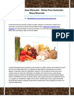 Dietas para Aumentar Masa Muscular