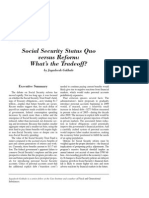 Social Security Status Quo Versus Reform: What's The Tradeoff?, Cato Social Security Choice Paper No. 35