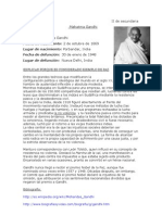 Biografia de Mahatma Gandhi.