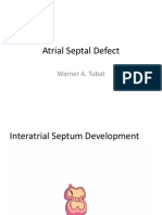 Atrial Septal Defect: Warner A. Tubat