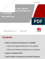 Effects, Impact, and Typical Cases of External Interference in WCDMA