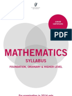 Junior Certificate Maths Syllabus