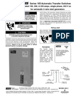 Owner's Manual: Series 165 Automatic Transfer Switches