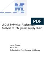 LSCM: Individual Assignment-Analysis of IBM Global Supply Chain