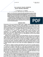 A New Fatigue Crack Growth Rate Testing Method: Knowledge