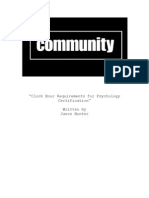 Community Spec: "Clock Hour Requirements For Psychology Certification"