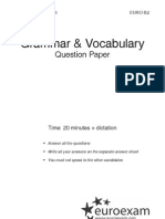 Nyelvismeret És Szókincs (Grammar & Vocabulary) - Question Paper