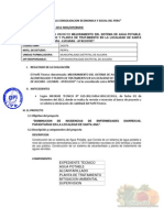 Informe de Aprobacion de Perfil Tecnico Agua y Desague de Santa Ana