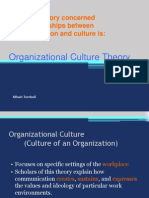 Organizational Culture Theory