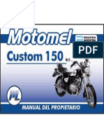 Manual Del Usuario Motomel Custom 150