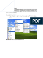 What Is Microsoft Excel?: How To Open Ms-Excel 2007
