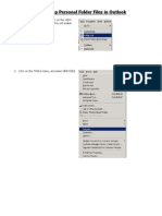 Setting Up Personal Folder Files in Outlook