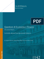 Questioni Di Economia e Finanza: Cyclically Adjusted Local Government Balances