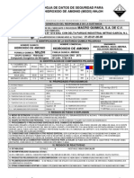 Msds Hidroxido de Amonio (Hoja de Seguridad)