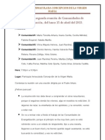 Acta de La Segunda Reunión de Comunidades de Evangelización