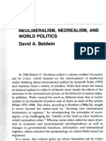 Baldwin Neoliberalism, Neorealism and World Politics PDF