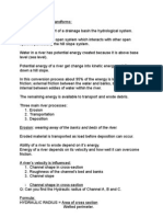 Fluvial Process and Landforms Notes 26th March